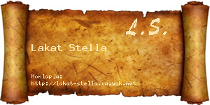 Lakat Stella névjegykártya